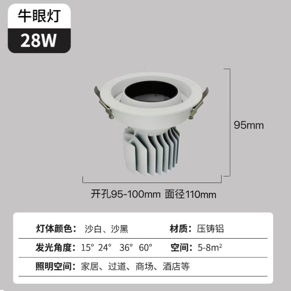 飞宇诺服装店360旋转可调牛眼天花灯