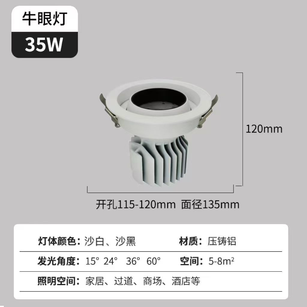 飞宇诺服装店360旋转可调牛眼天花灯