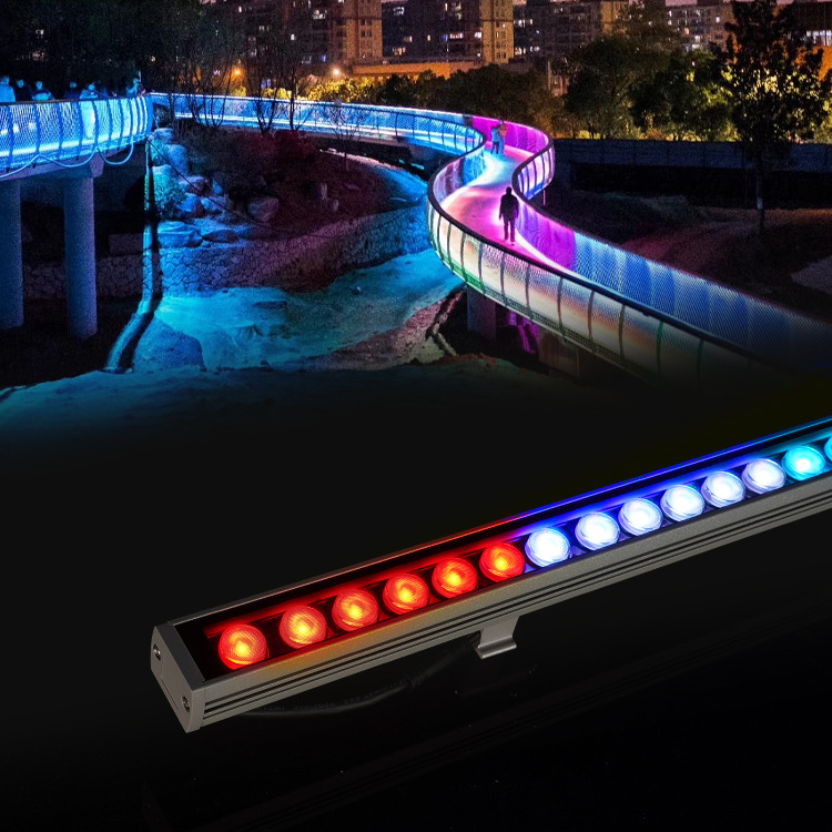 LED洗墙灯彩色外墙亮化景观公园桥梁线条轮廓灯具定制