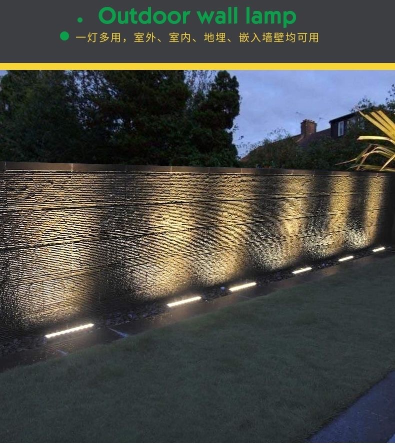 LED长条地埋灯户外防水嵌入式庭院广场公园台阶过道条形埋地灯