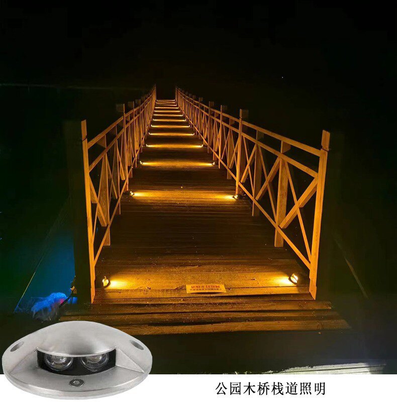不锈钢龟背灯栈道台阶户外防水灯侧发光LED地埋灯