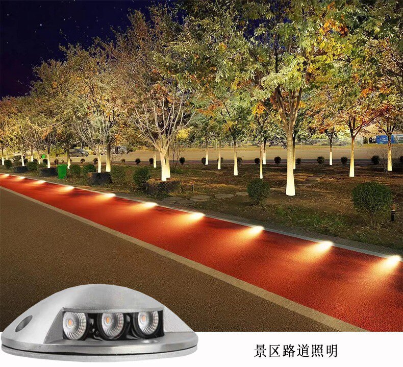 不锈钢龟背灯栈道台阶户外防水灯侧发光LED地埋灯
