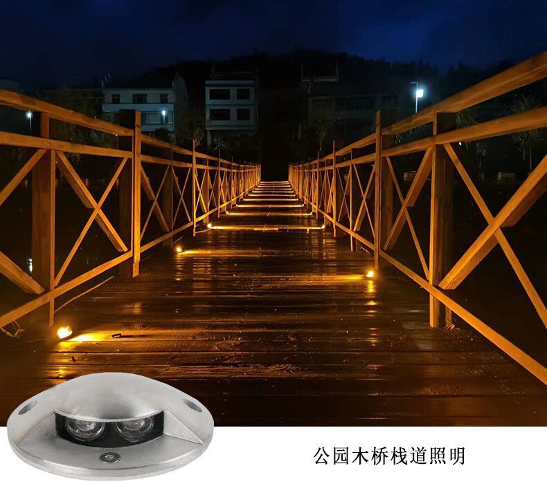 不锈钢龟背灯栈道台阶户外防水灯侧发光LED地埋灯